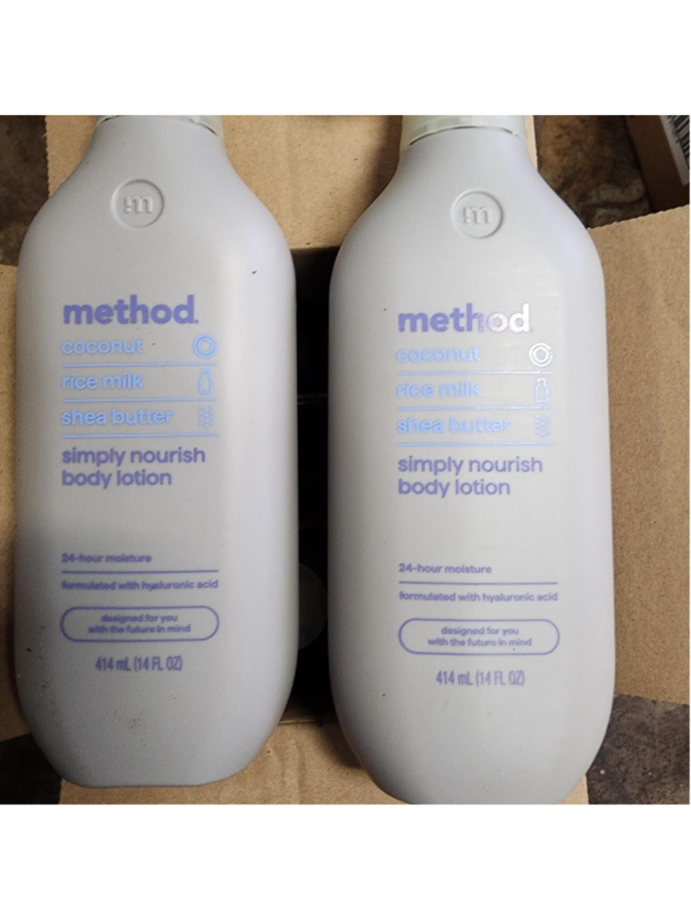 2X Method Nourish Body Lotion Coconut Rice Milk Shea Butter 24-Hour Moisture